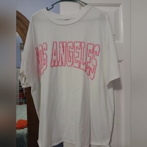 Target White and Pink Los Angeles Tee